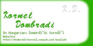 kornel dombradi business card